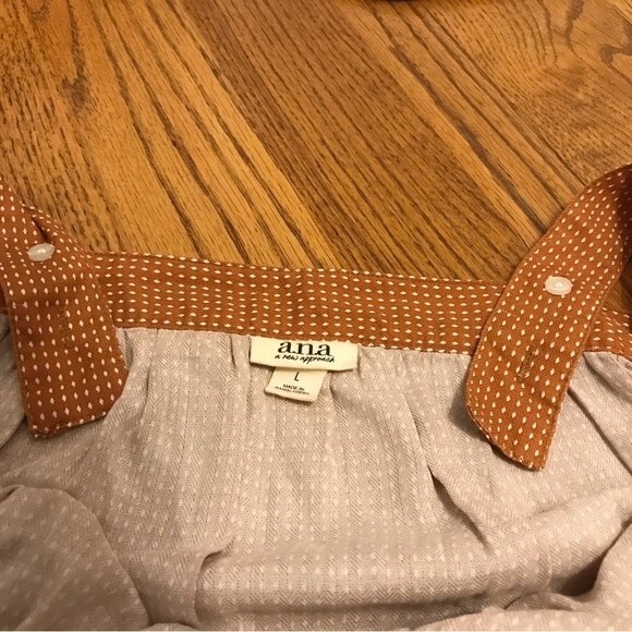 Ana Orange Polka Dot Square Neck Button Straps Top - Picture 7 of 11